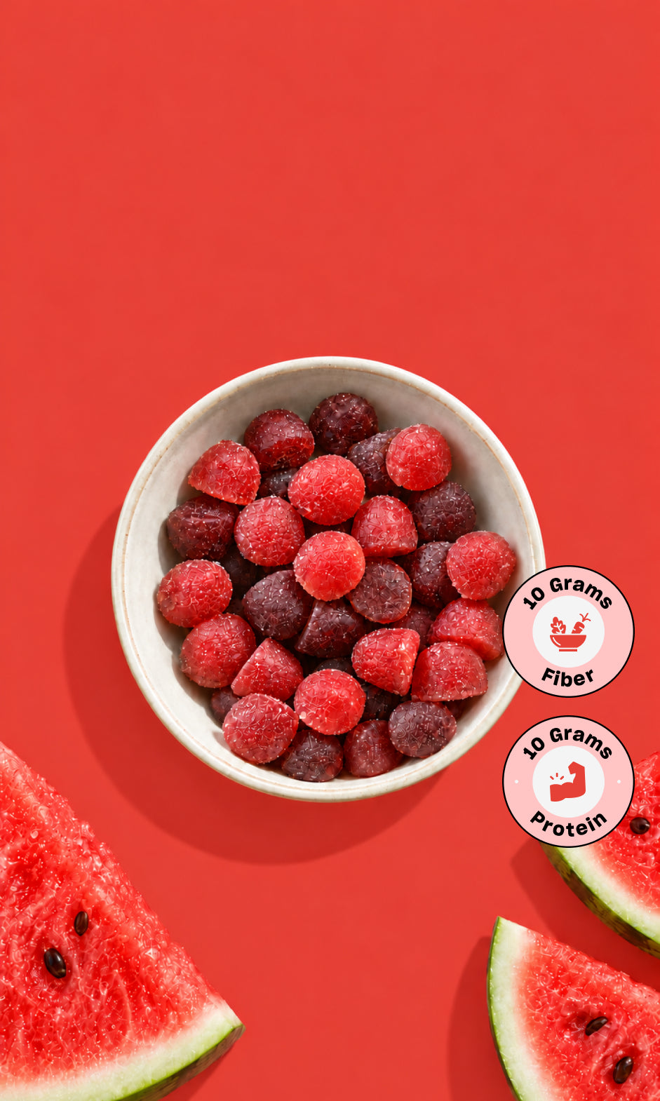 Gummies in watermelon