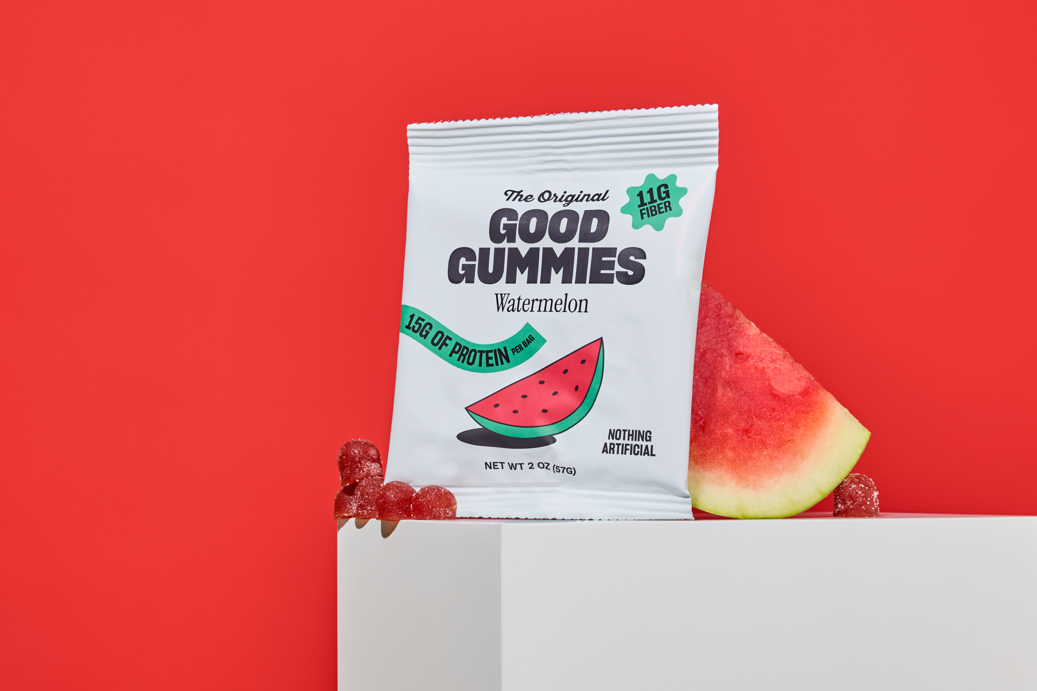 Gummies in watermelon